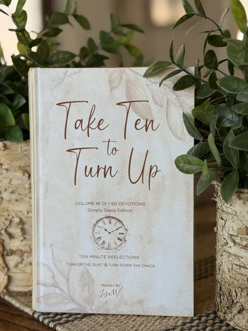 photo of take ten to turn up book with plants